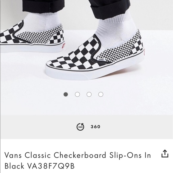 vans slip on mix checker